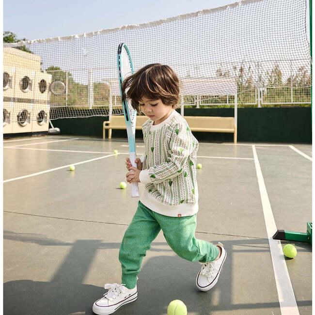 Organic Cotton Sweatpants, Green - Sweatpants - 2