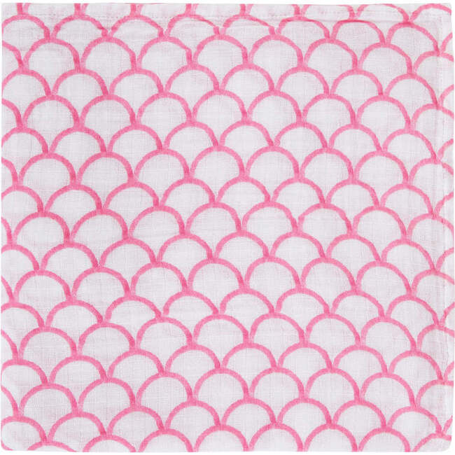 Organic Cotton Muslin Swaddle, Pink Rainbow - Swaddles - 5