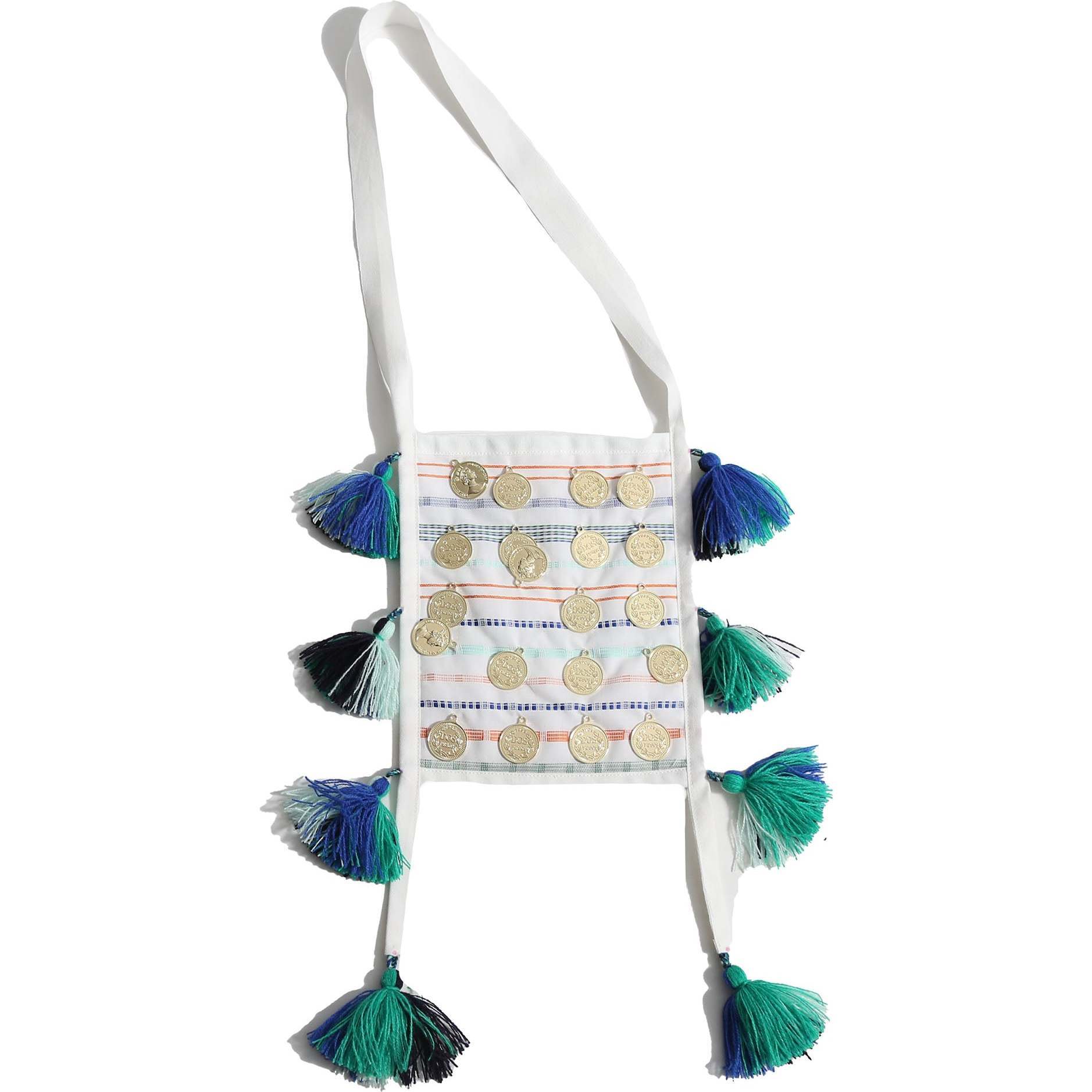 Tassel Charm Messenger Bag, Sugar Mix - Bags - 1