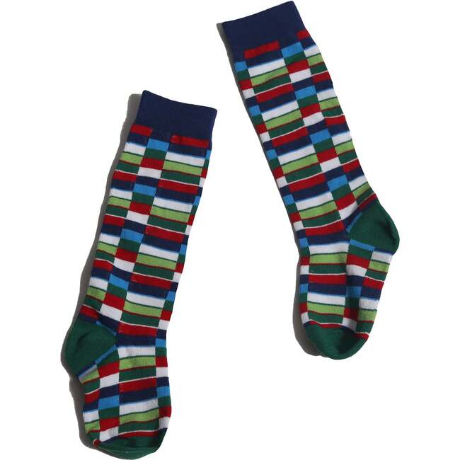 Samuel Intarsia Knee Socks, Dolma Mix