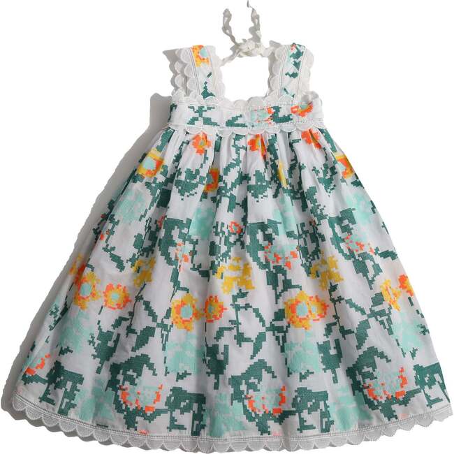 Ophelia Scalloped Sundress, Cyprus Mix