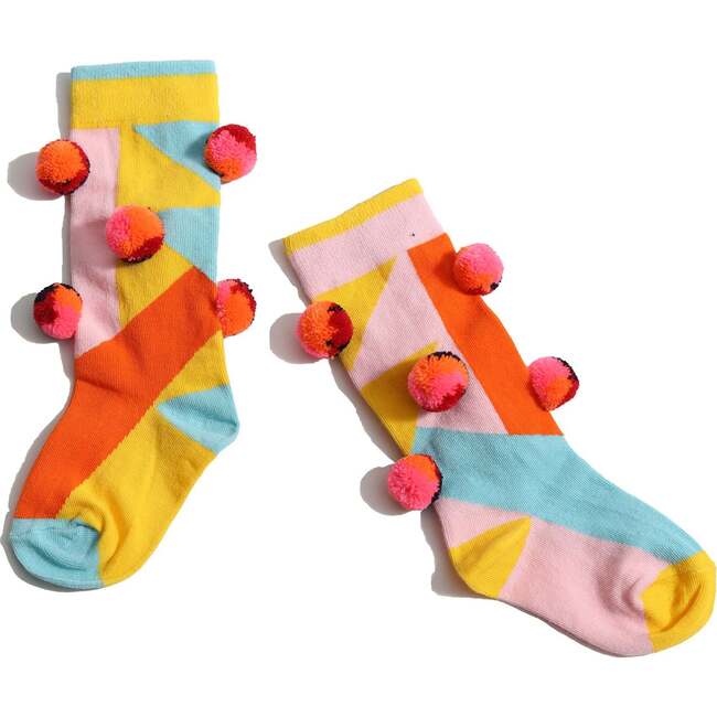 Pom Pom Kite Socks, Bougainvillea Mix - Socks - 2