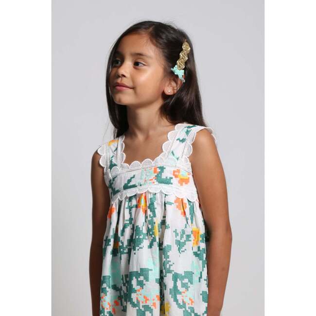 Ophelia Scalloped Sundress, Cyprus Mix - Dresses - 2