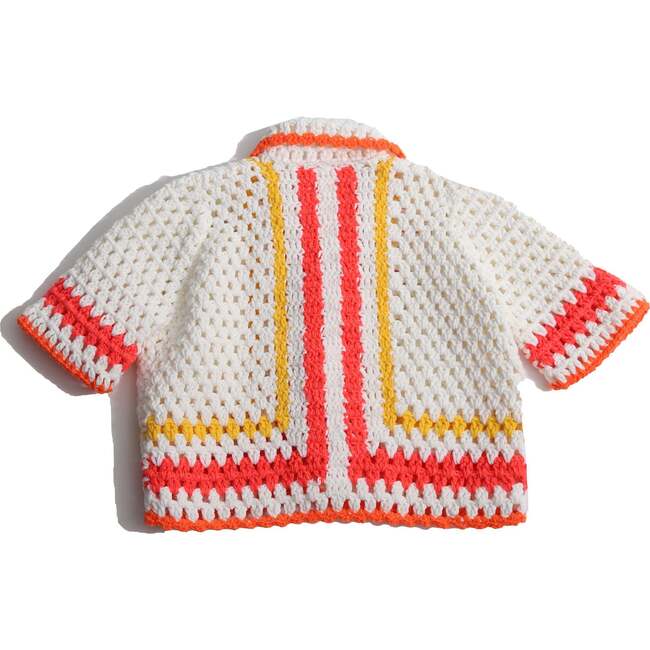 Piper Colorblock Crochet Cardi, Sugar Mix - Cardigans - 3