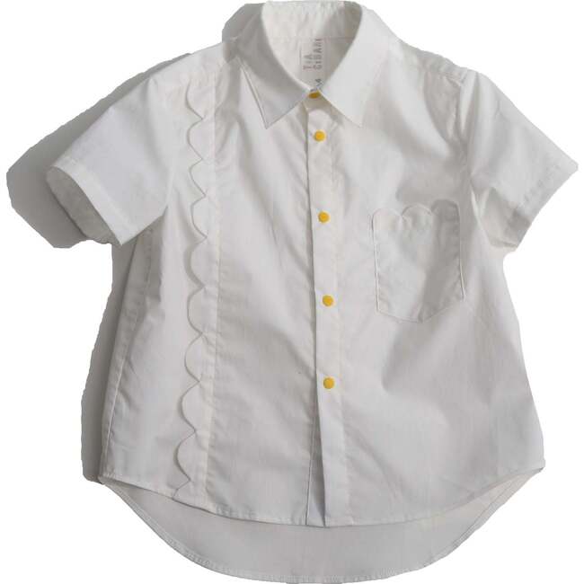 Nikos Scalloped Snap Shirt, Sugar