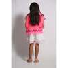 Toula Pleated Cape Blouse, Bougainvillea - Blouses - 5
