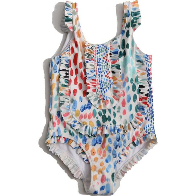 Marina Ruffle Diving Suit, Rainbow