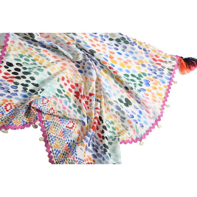 Tassel Embellished Scarf, Rainbow - Scarves - 5