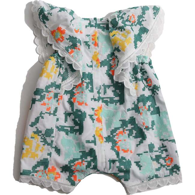 Ophelia Cape Collar Onesie, Cyprus Mix - Onesies - 2