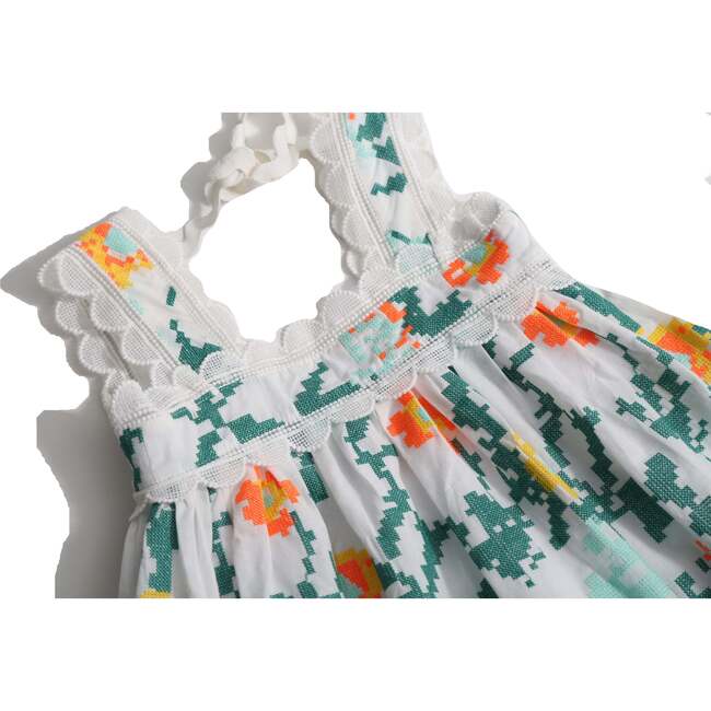 Ophelia Scalloped Sundress, Cyprus Mix - Dresses - 5