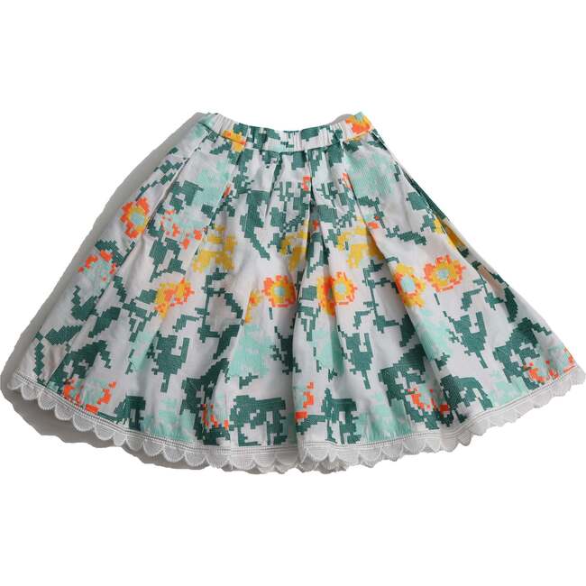 Ophelia Scalloped Skirt, Cyprus Mix - Skirts - 3