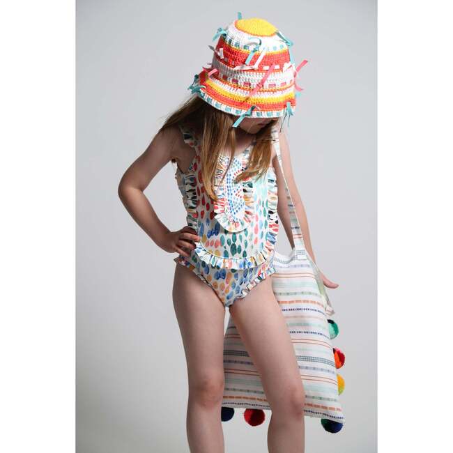Marina Ruffle Diving Suit, Rainbow - One Pieces - 2
