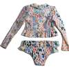 Marina Ruffle Rash Guard Set, Rainbow - Two Pieces - 3