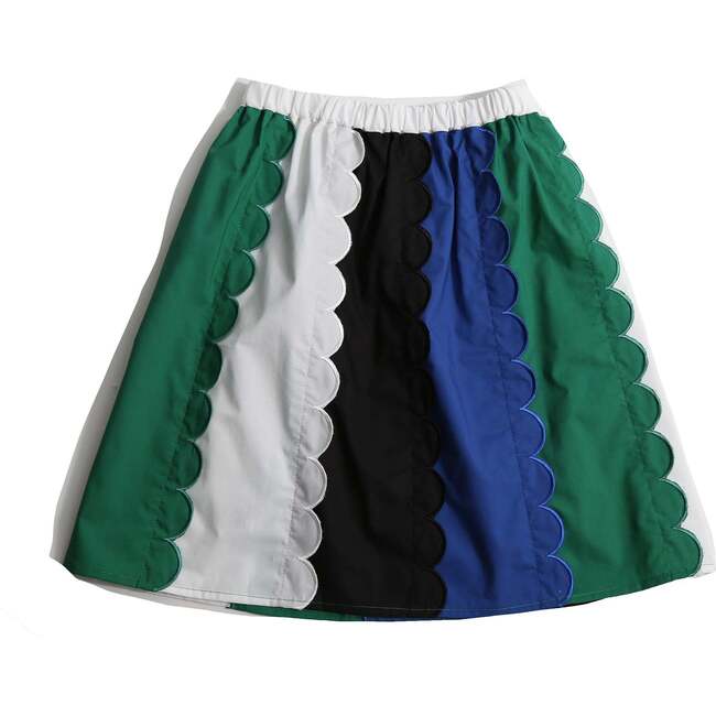 Laurel Scalloped Summer Skirt, Aegean - Skirts - 3