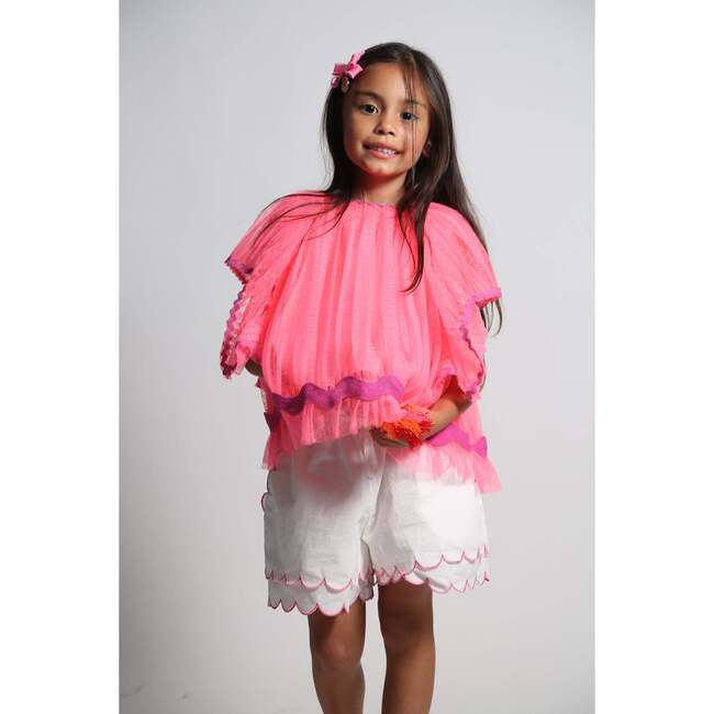 Laurel Scalloped Summer Shorts, Sugar - Shorts - 2