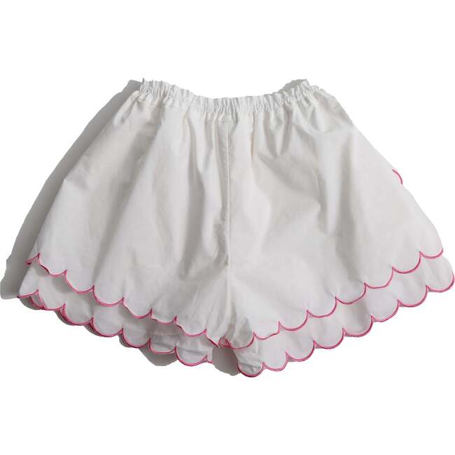 Laurel Scalloped Summer Shorts, Sugar - Shorts - 3
