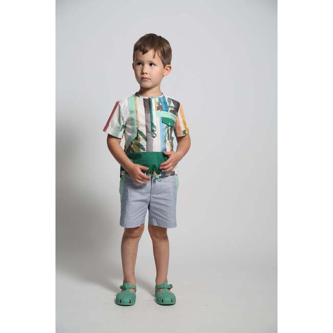 Patchwork Safari Henley, Rainbow - Shirts - 5