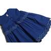Laurel Scalloped Shirt Dress, Aegean - Dresses - 3