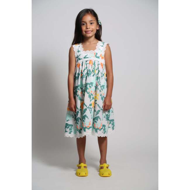Ophelia Scalloped Sundress, Cyprus Mix - Dresses - 7