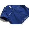 Laurel Scalloped Summer Blouse, Aegean - Blouses - 4