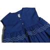 Laurel Scalloped Shirt Dress, Aegean - Dresses - 4