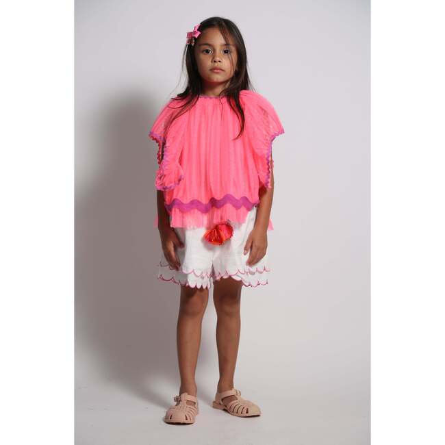 Laurel Scalloped Summer Shorts, Sugar - Shorts - 5