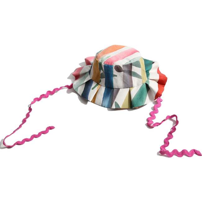 Constance Pleated Bucket Hat, Rainbow