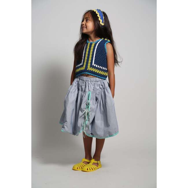 Piper Colorblock Crochet Vest, Aegean Mix - Vests - 6