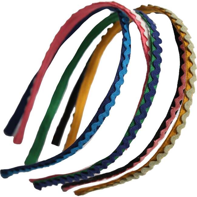 Britta Ric Rac Stackable Headbands (Set of 5), Rainbow