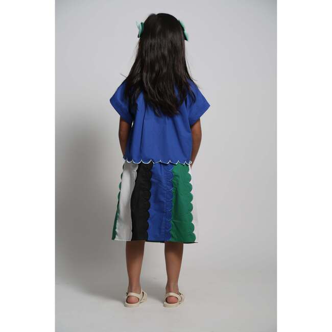 Laurel Scalloped Summer Blouse, Aegean - Blouses - 7