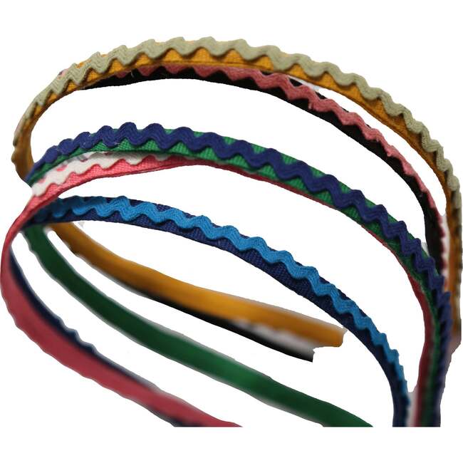 Britta Ric Rac Stackable Headbands (Set of 5), Rainbow - Headbands - 3