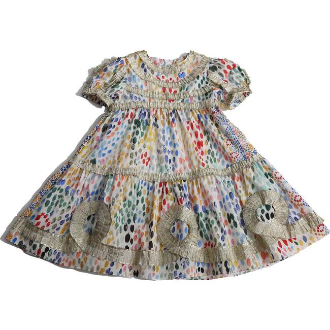 Alexandra Ribbon Pleated Frock, Rainbow - Dresses - 1