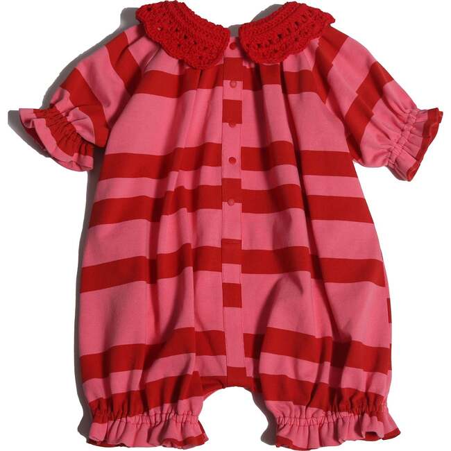Athena Crochet Collar Onesie, Cinnabar Mix - Onesies - 2