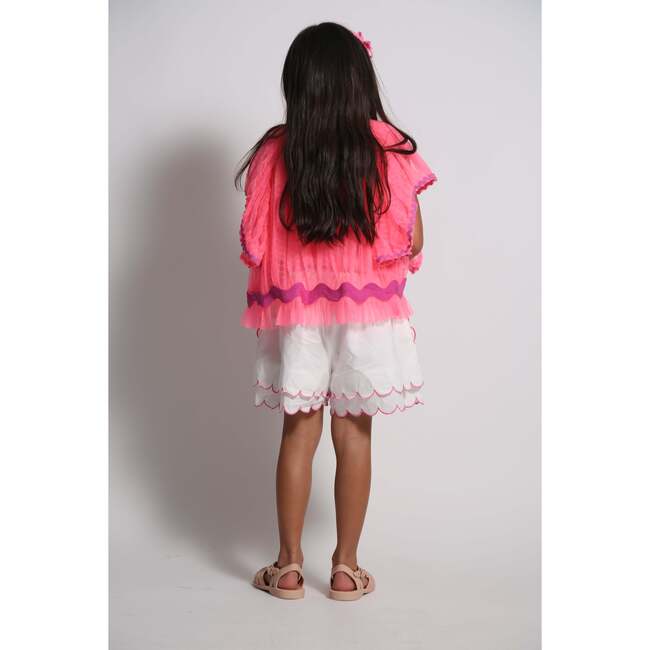 Laurel Scalloped Summer Shorts, Sugar - Shorts - 7