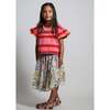 Alexandra Ribbon Pleated Skirt, Rainbow - Skirts - 2