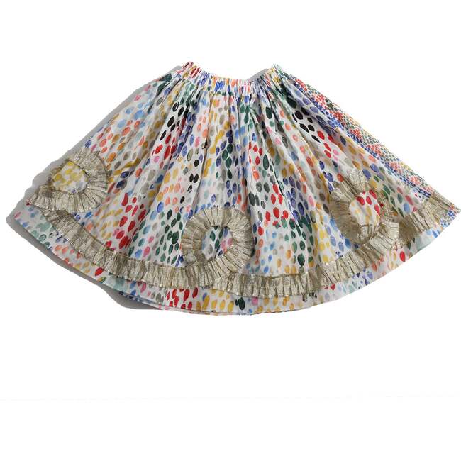 Alexandra Ribbon Pleated Skirt, Rainbow - Skirts - 3