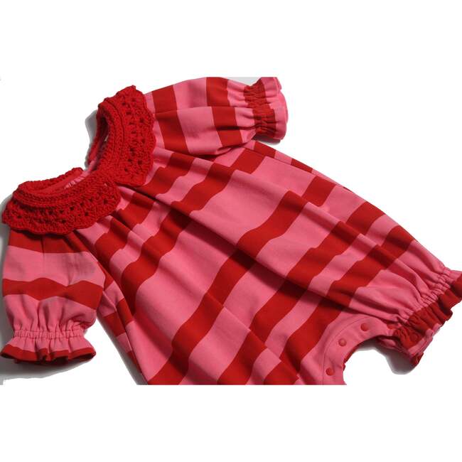 Athena Crochet Collar Onesie, Cinnabar Mix - Onesies - 3