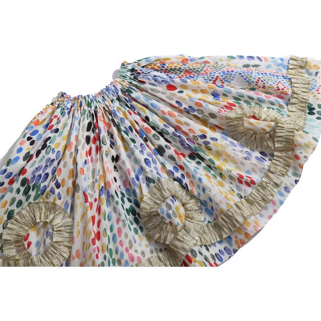 Alexandra Ribbon Pleated Skirt, Rainbow - Skirts - 4