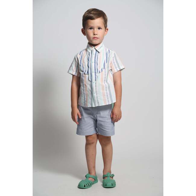 Atticus Scalloped Snap Shirt, Sugar Mix - Shirts - 5