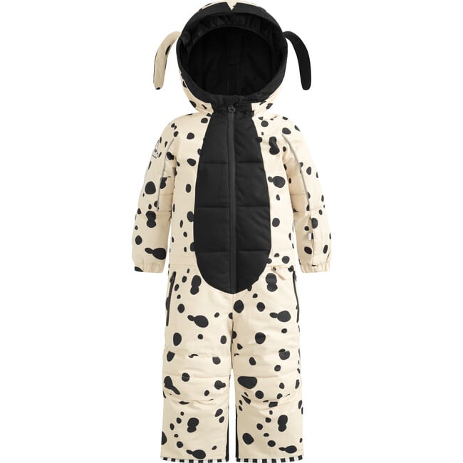 Puppydo Adjustable Hood Waterproof Zipper Snowsuit, Beige