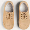 Suede Lace-Up Shoes in Beige - Lace-Ups - 1 - thumbnail