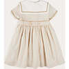 Waterford Striped Mariner Collar Double Breasted Short Sleeve Dress in Beige - Dresses - 2