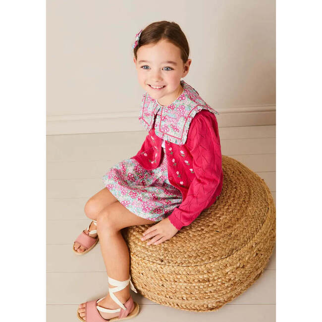 Viola Floral Smocked Waistband Skirt in Pink - Skirts - 3