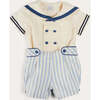 Regency Stripe Mariner Collar Two Piece Set With Bloomers in Blue - Mixed Apparel Set - 1 - thumbnail