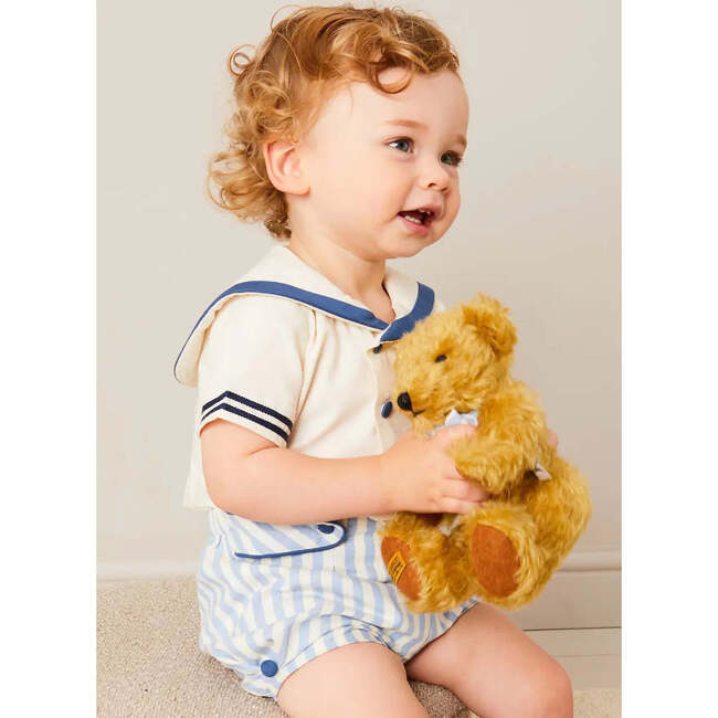 Regency Stripe Mariner Collar Two Piece Set With Bloomers in Blue