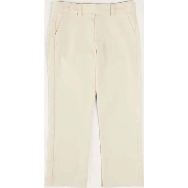 Plain Pocket Detail Trousers in White