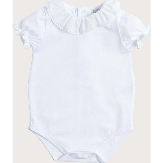 Piculina Trim Cotton Bodysuit in White