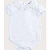 Piculina Trim Cotton Bodysuit in White - Onesies - 1 - thumbnail