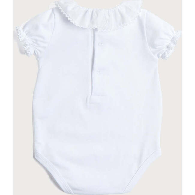 Piculina Trim Cotton Bodysuit in White - Onesies - 4