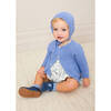 Openwork Knitted Bonnet in Blue - Hats - 2